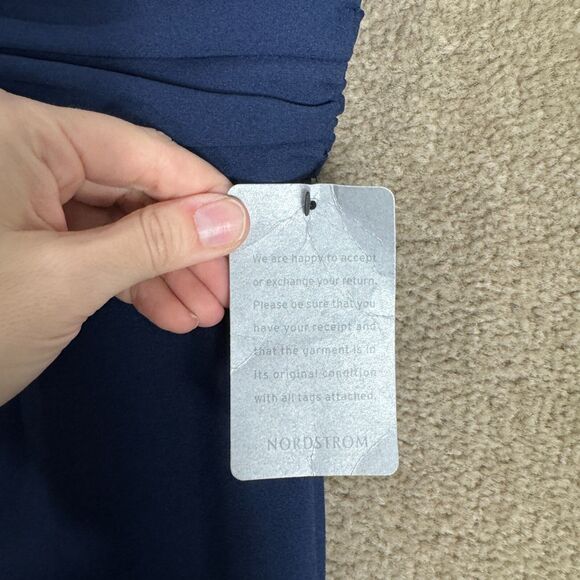 JS Collections‎ Celia Mermaid Gown Size 8 Dress Navy Beaded Wedding Formal NEW - Picture 8 of 16